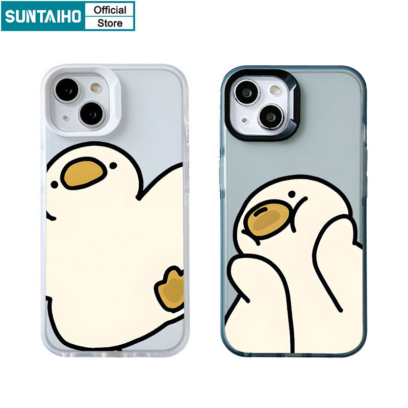 Suntaiho Cute Cartoon Pouting Mouths Duck Pattern Clear Frosted Case ...