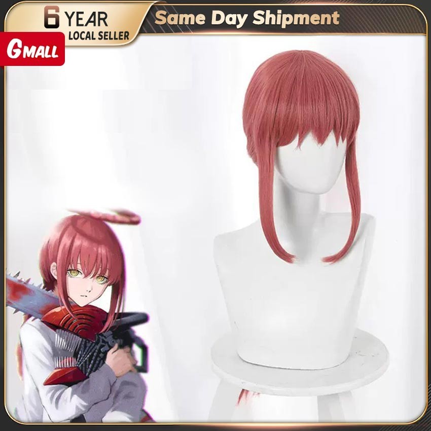 【Fast Delivery】 Cosplay Makima Cosplay Wig Red Braided Heat Resistant ...