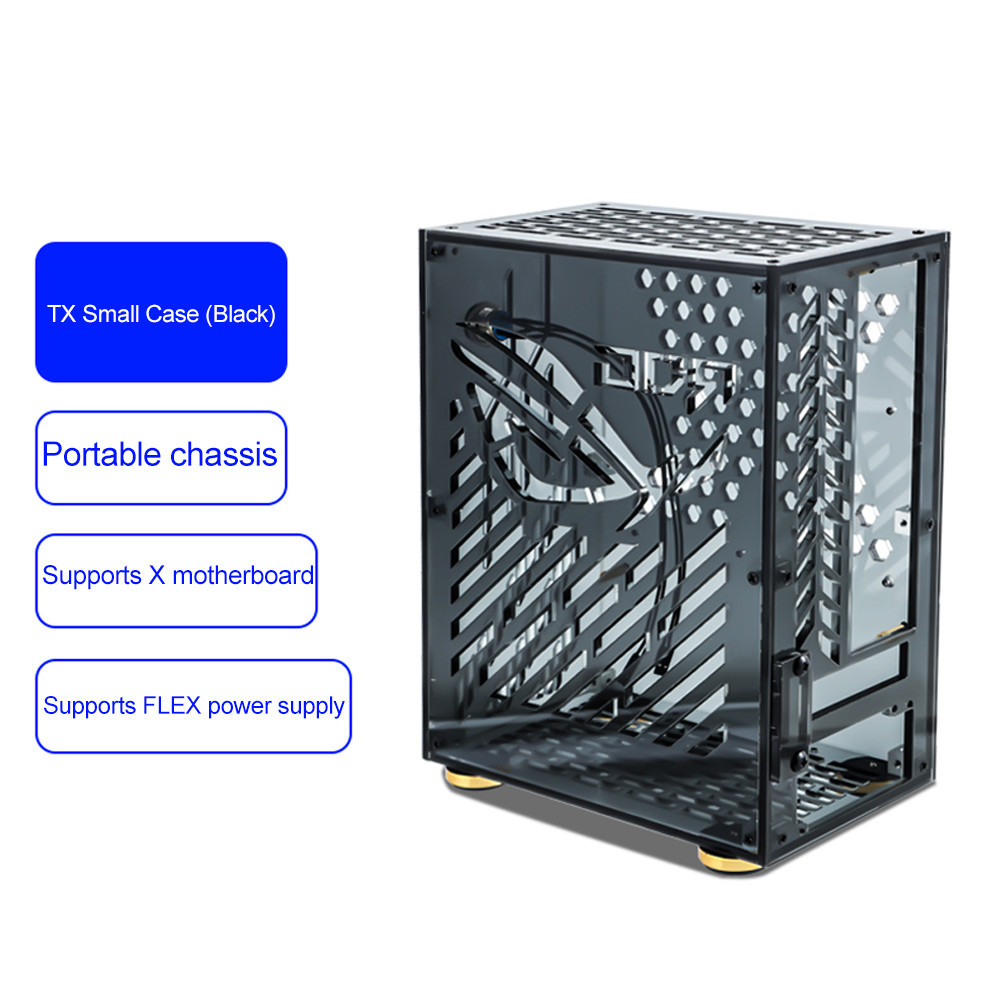 Portable Acrylic Frame Mini PC Chassis 4.3L External Display Host Kit ...