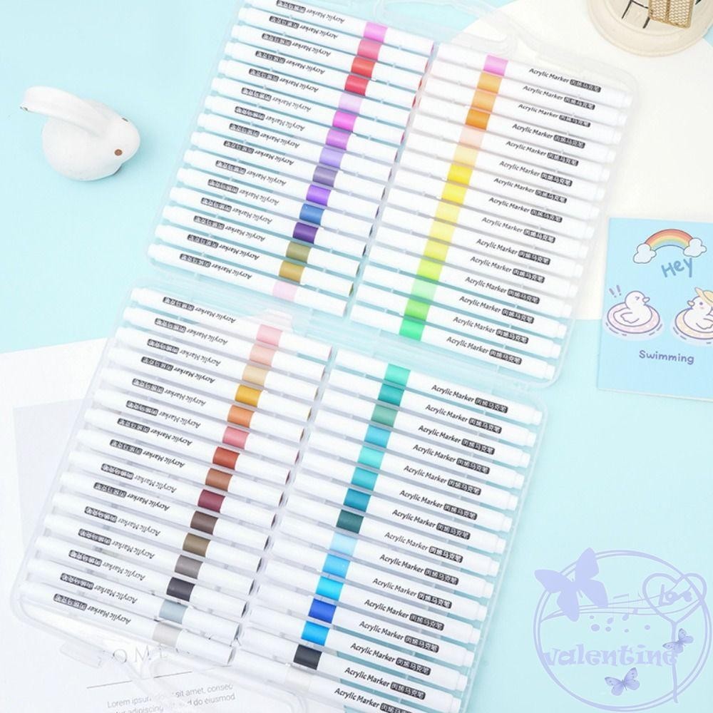 AVALENTINE 12/24/36/48/60 Colors Acrylic Marker, Waterproof Painting ...