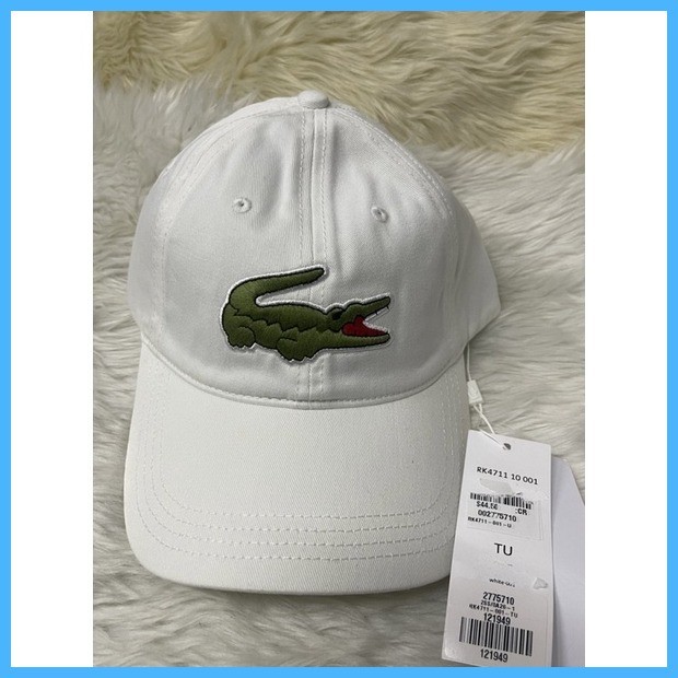 LACOSTE CAP OVERSIZED CROC WITH CONTRAST ADJUSTABLE STRAP Shopee Philippines