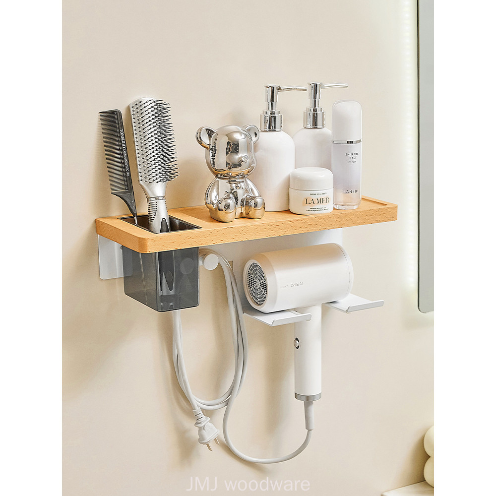 She Rack Toilet Hair Dryer Rack PerforationFree Bathroom Storage Hair Dryer Bracket Hair Dryer