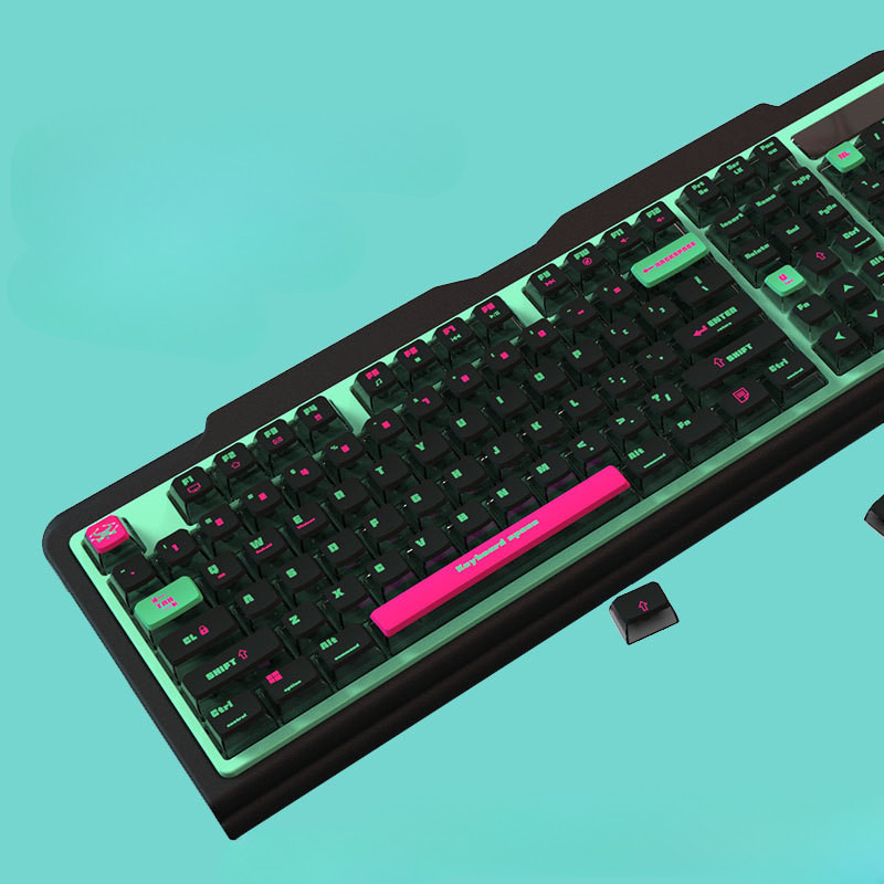 Cyber Future Theme Pudding Translucent Keycaps 116 Keys PBT Dye ...