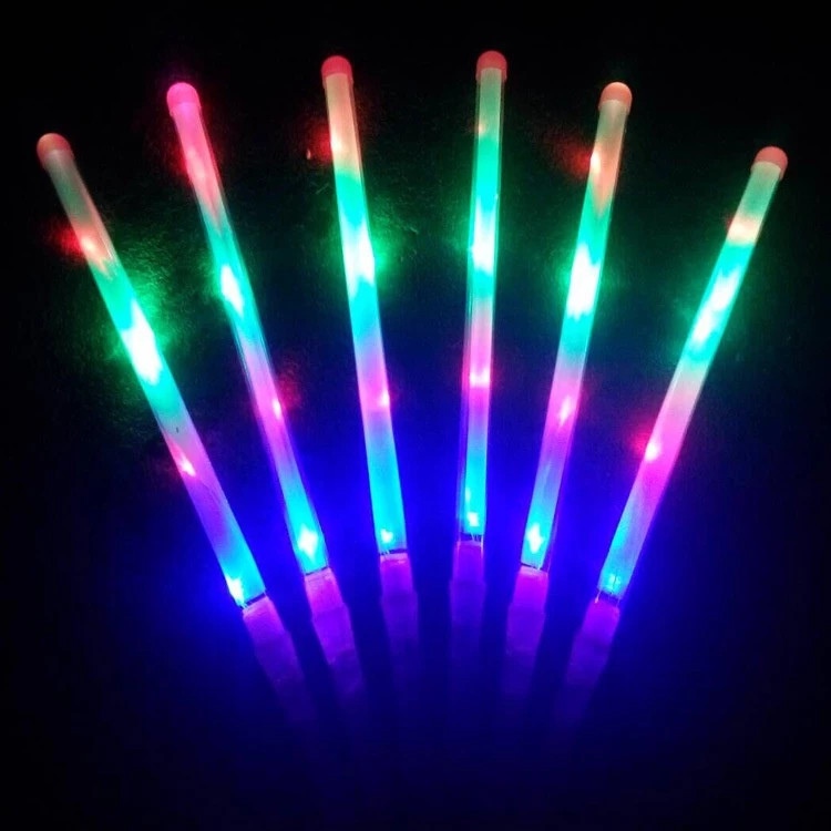 【COD】Led Plastic Sticks Neon Stick Colorful Flashing Batons Light-Up ...