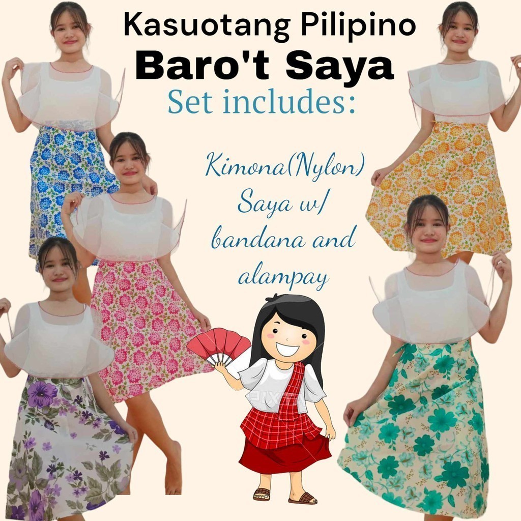 [QSA] FLORAL DESIGN SAYA//FILIPINIANA//WOMEN WEAR TRADITION//BUWAN NG ...