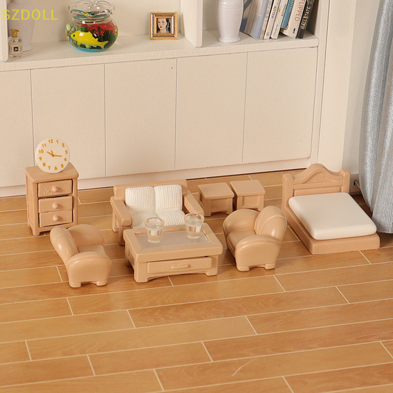 [cxSZDOLL] 1/12 Dollhouse Miniature Furniture Set Dollhouse Living Room ...