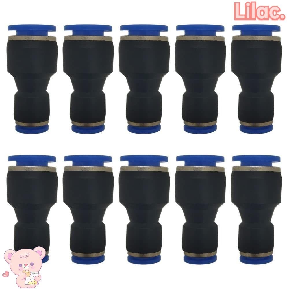 LILAC 10 Pack Reducer Push to Connect Fitting, Black Reducer Straight