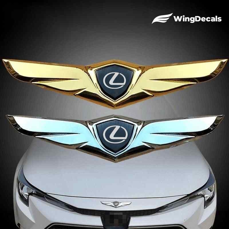 Lexus Metal na Sticker ng Harap ng Kotse at Tailgate na may Angle Wings ...