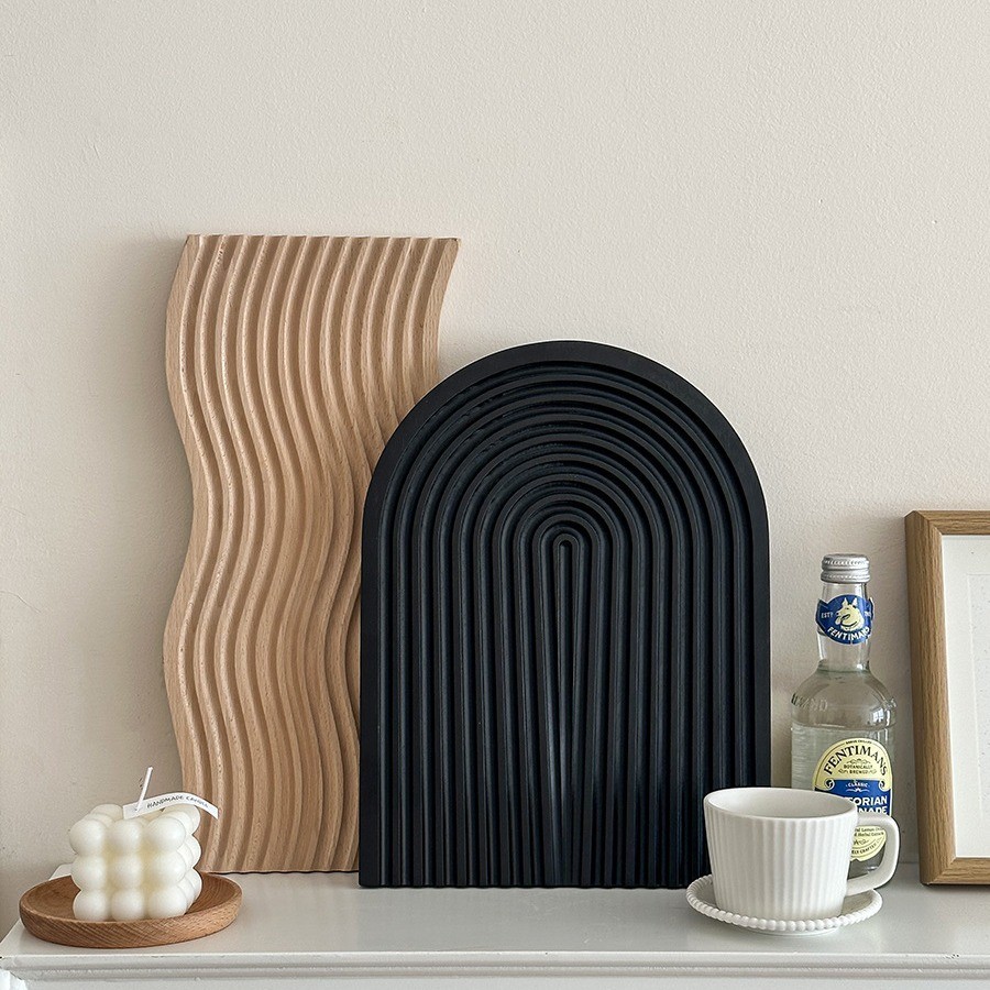 Wooden Water Ripple Cutting Board Cool Style Tray Afternoon Tea Snack ...