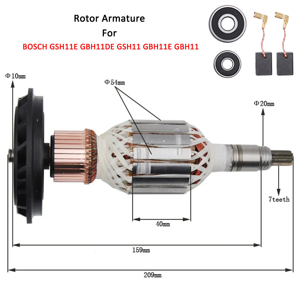 AC220V-240V Armature Rotor Replacement For Electric Rotary Hammer HM0810 – Unbranded, Made In China