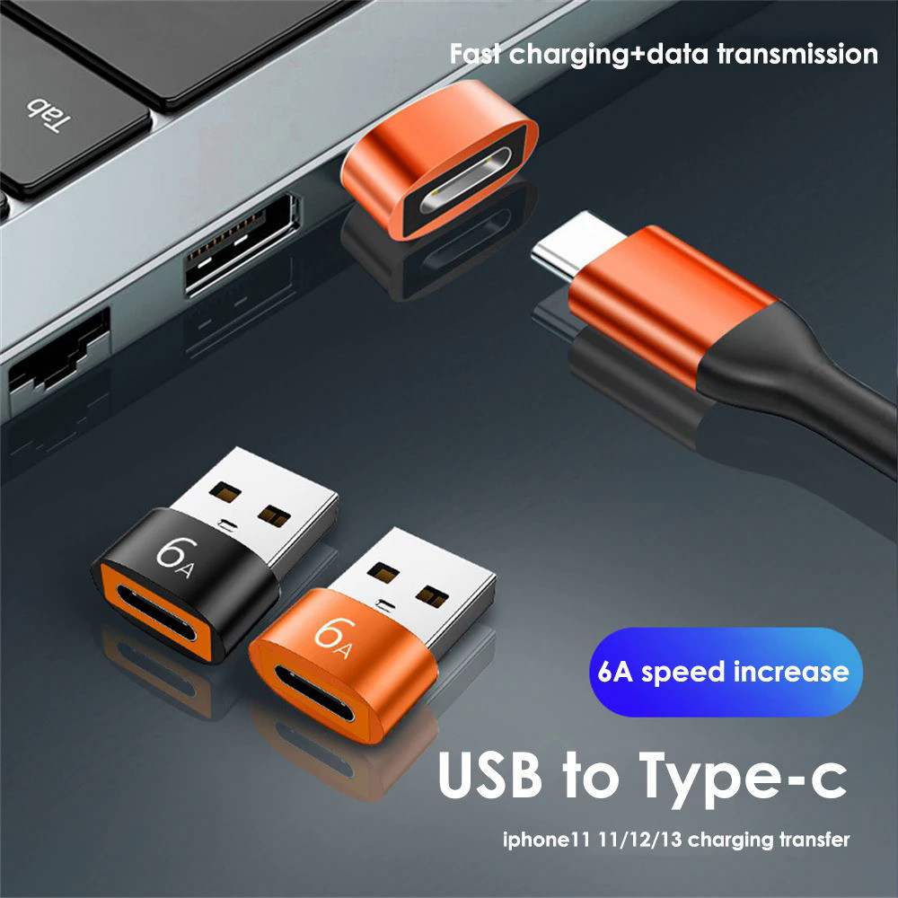 6A Fast Charging USB Type C OTG Adapter USB USB-C Male To