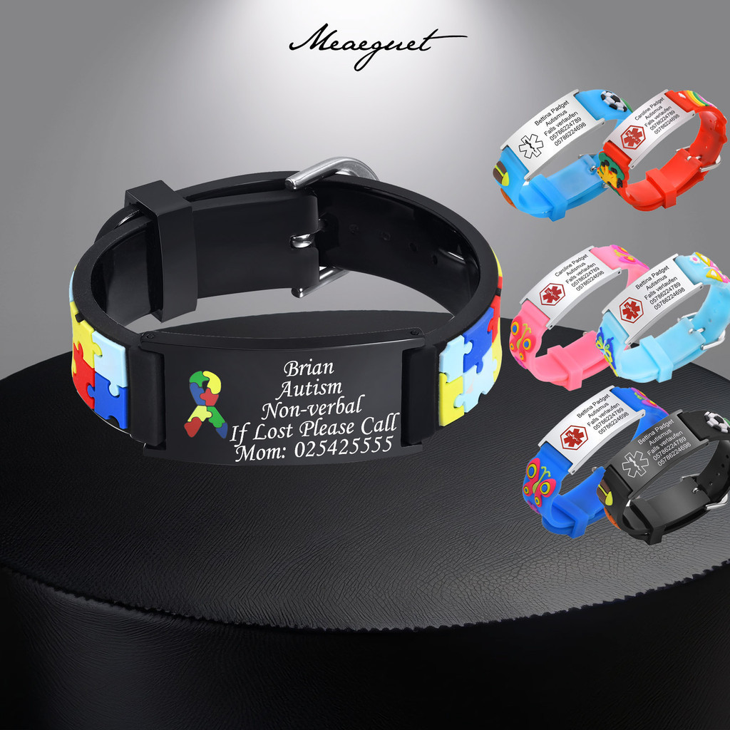Emergency Bracelet Medical Id Bracelets For Kids Meaeguet