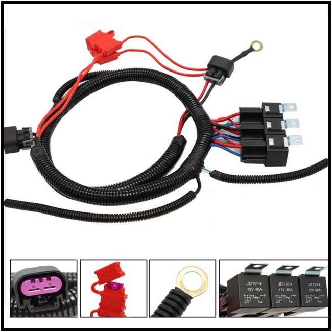 CI 7L5533A226T Dual Electric Fan Upgrade Wiring Harness Compatible For ...