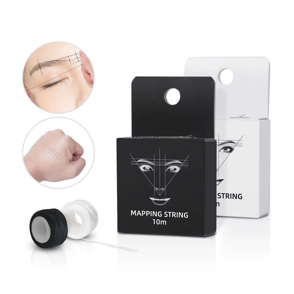 10m Eyebrow Mapping String Microblading Eyebrow Marking Thread Black ...