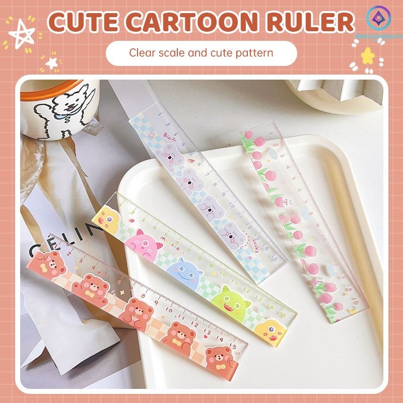NVE Student Portable Ruler Graduated Ruler Cute Cartoon Pattern Office ...