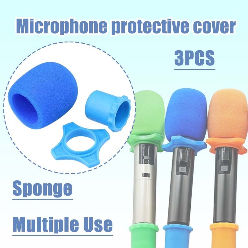Microphone Cover Handheld Wireless Windscreen Foam Anti-Rolling Mic ...