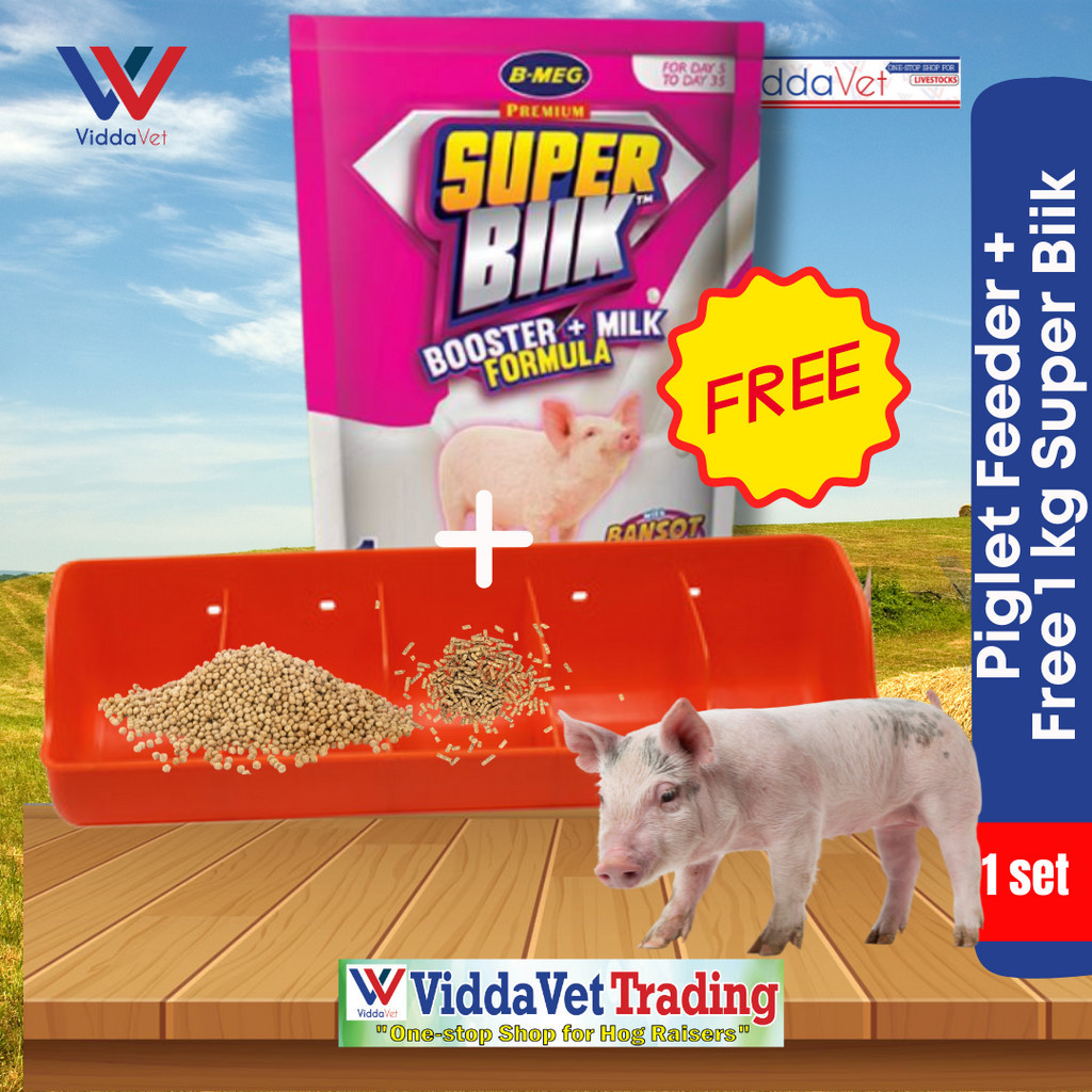 Viddavet Piglet Feeding Automatic Feeder Plastic Piglet + Booster Milk ...