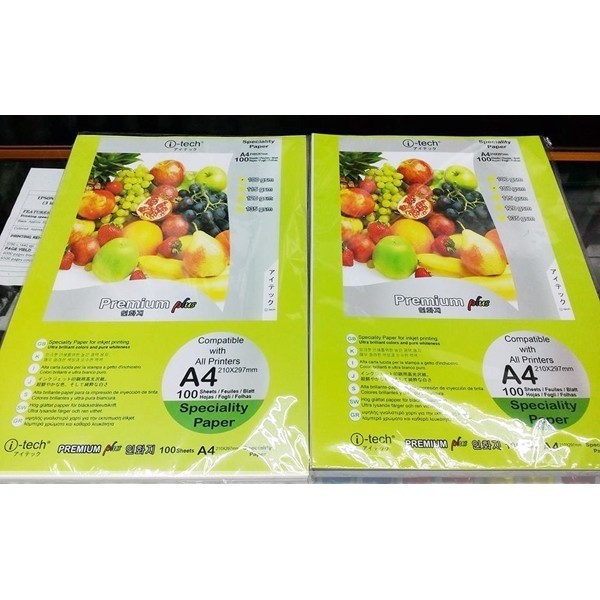 Itech Photo Sticker Paper Glossy A4 Size 135gsm 50 Sheets | Shopee ...