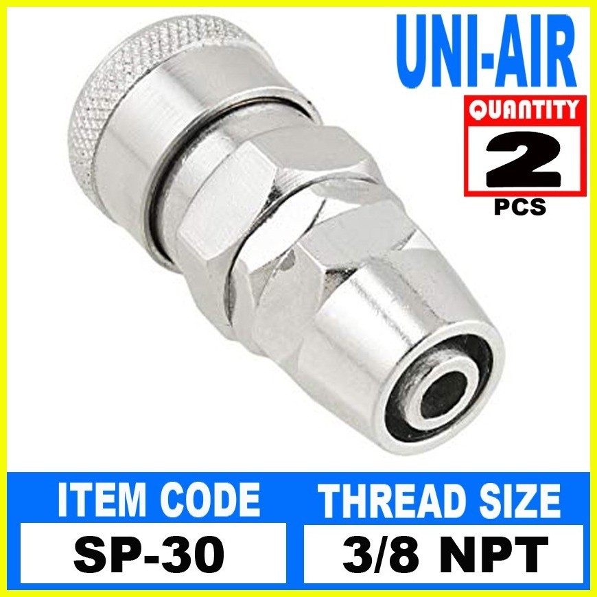 Uni-Air Pneumatic Fittings Air Hose Quick Release Coupler - Screw ...