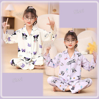 Cute Kuromi Pyjamas Kids Girl Cartoon Printing Nightwear Pijama ...