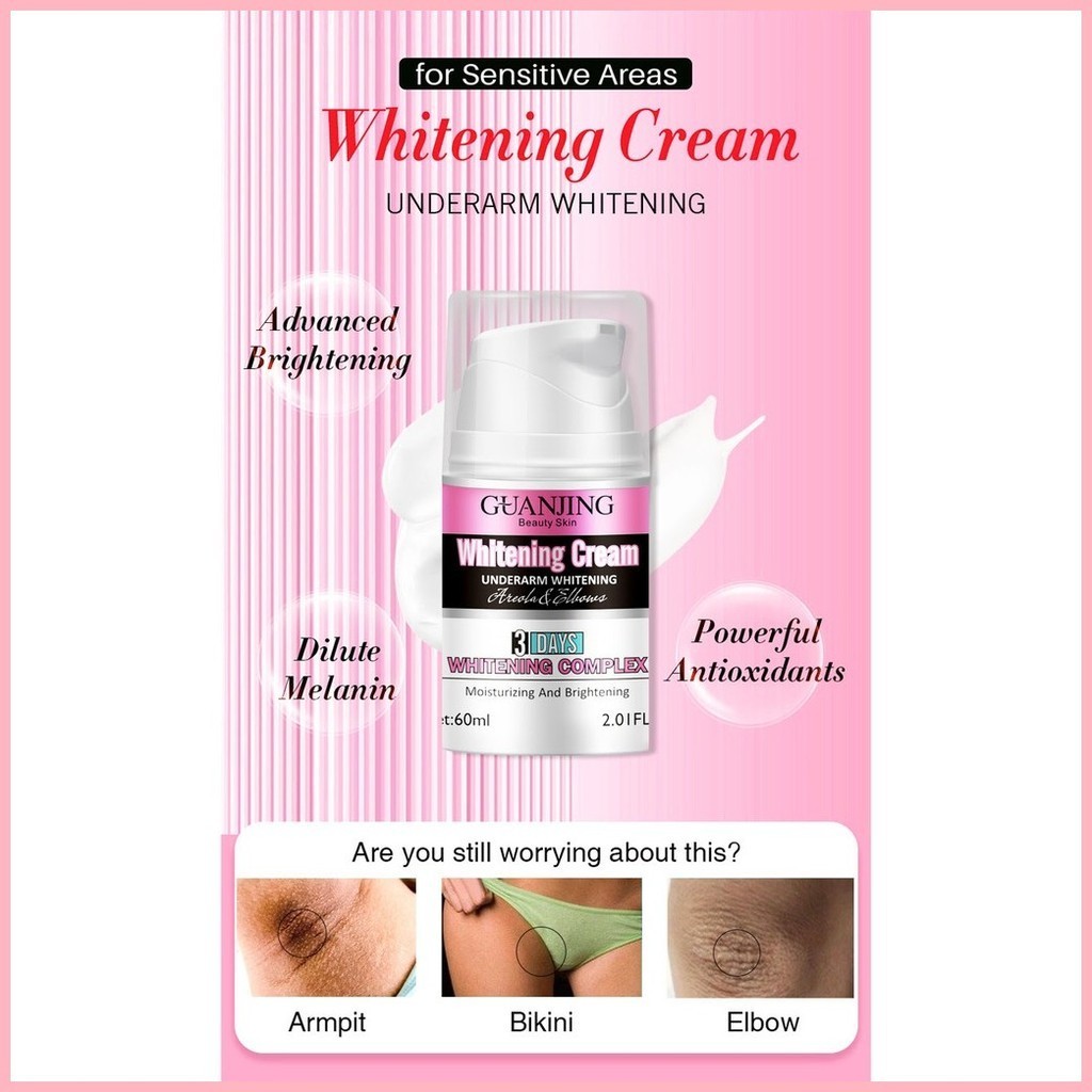 Guanjing Underarms Elbows Knees Bikini Whitening Cream Sensitive