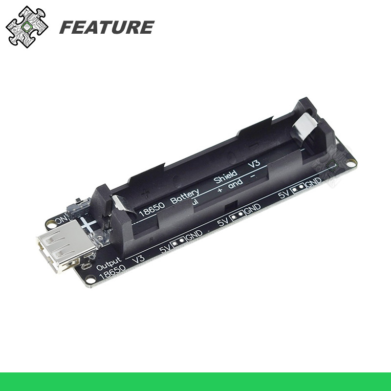 ENGLAB★Arduino 18650 Power Module, 18650 to 5V Converter, Portable ...