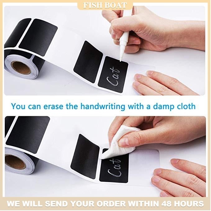 120Pcs/Roll Reusable Label Stickers with Pen Self-adhesive Waterproof ...