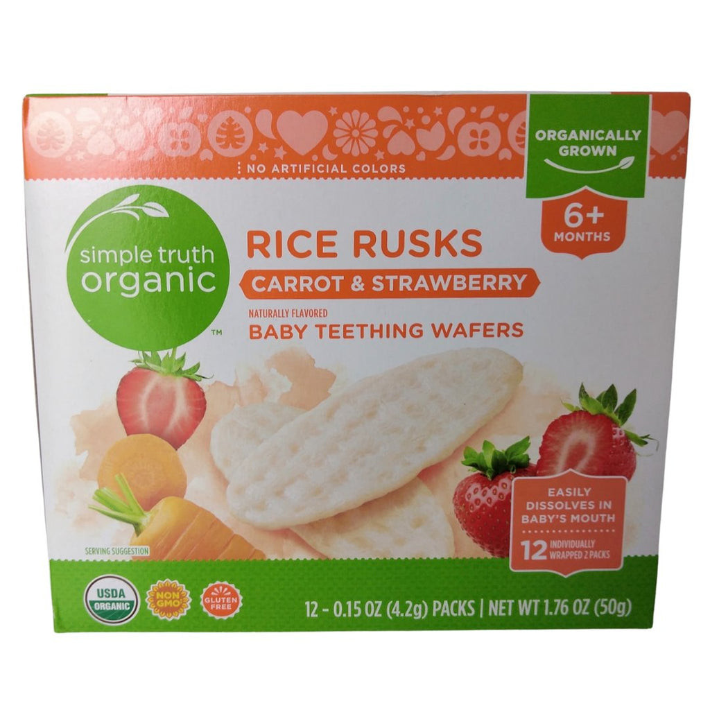 Simple Truth Organic Baby Teething Wafers 6+ months Carrot