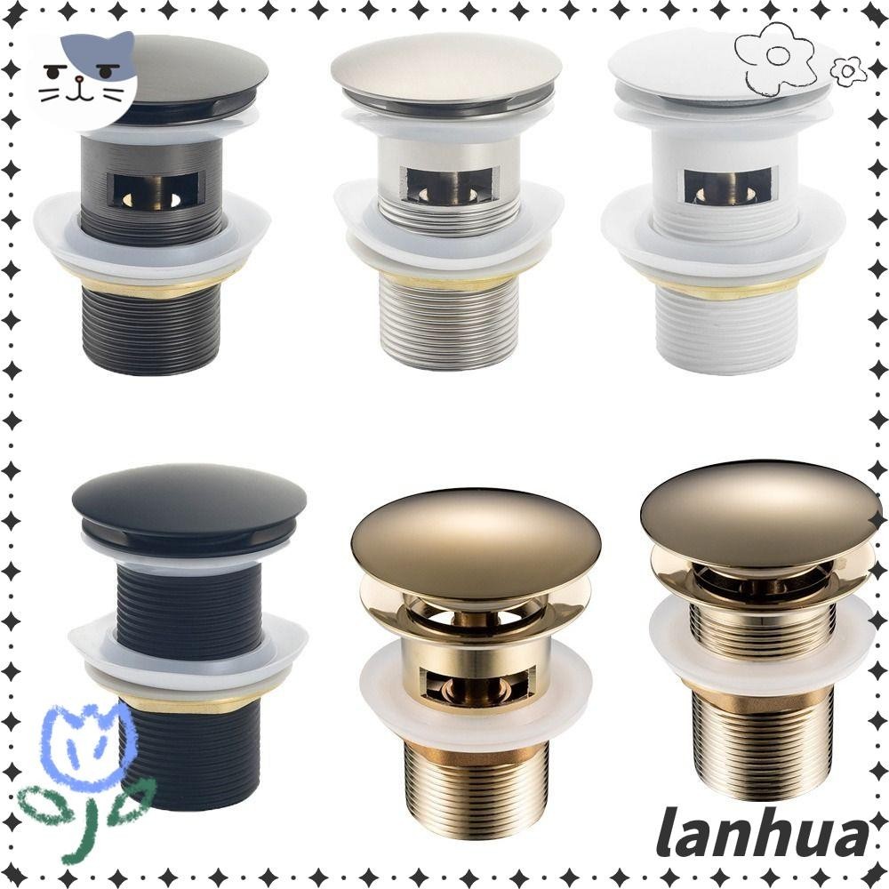 LANHUA Sink Drain Waste Stopper, Slotted Unslotted Waste Button Basin ...