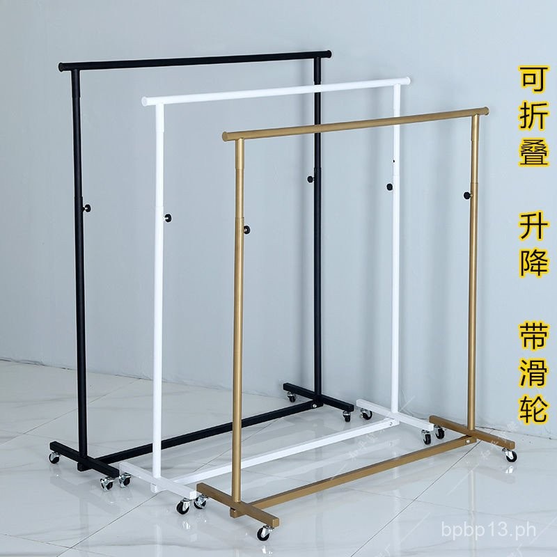 Foldable Single Bar Clothes Rack for Street Stalls, Clothing Store ...