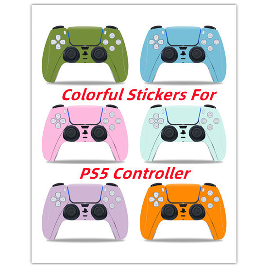 Pure Color Protective Cover Sticker For PS5 Controller Skin Decal PS5 ...