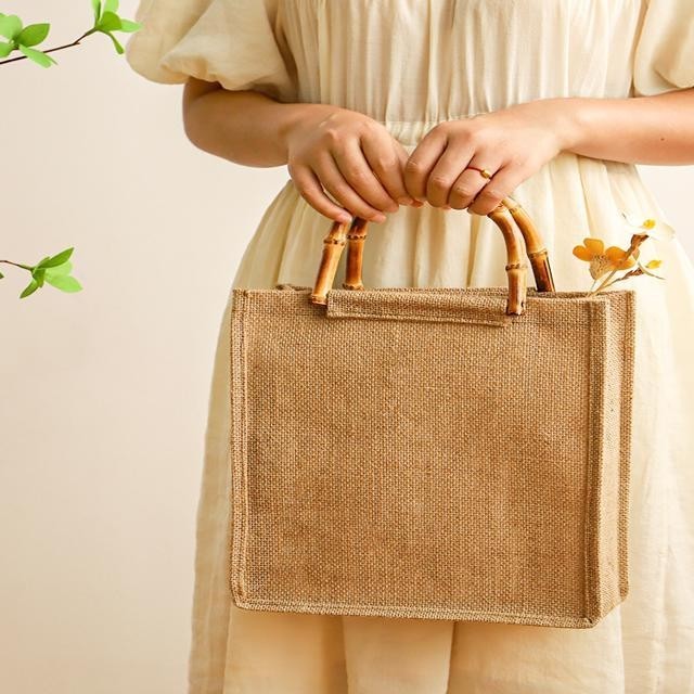 Vintage bamboo bag top
