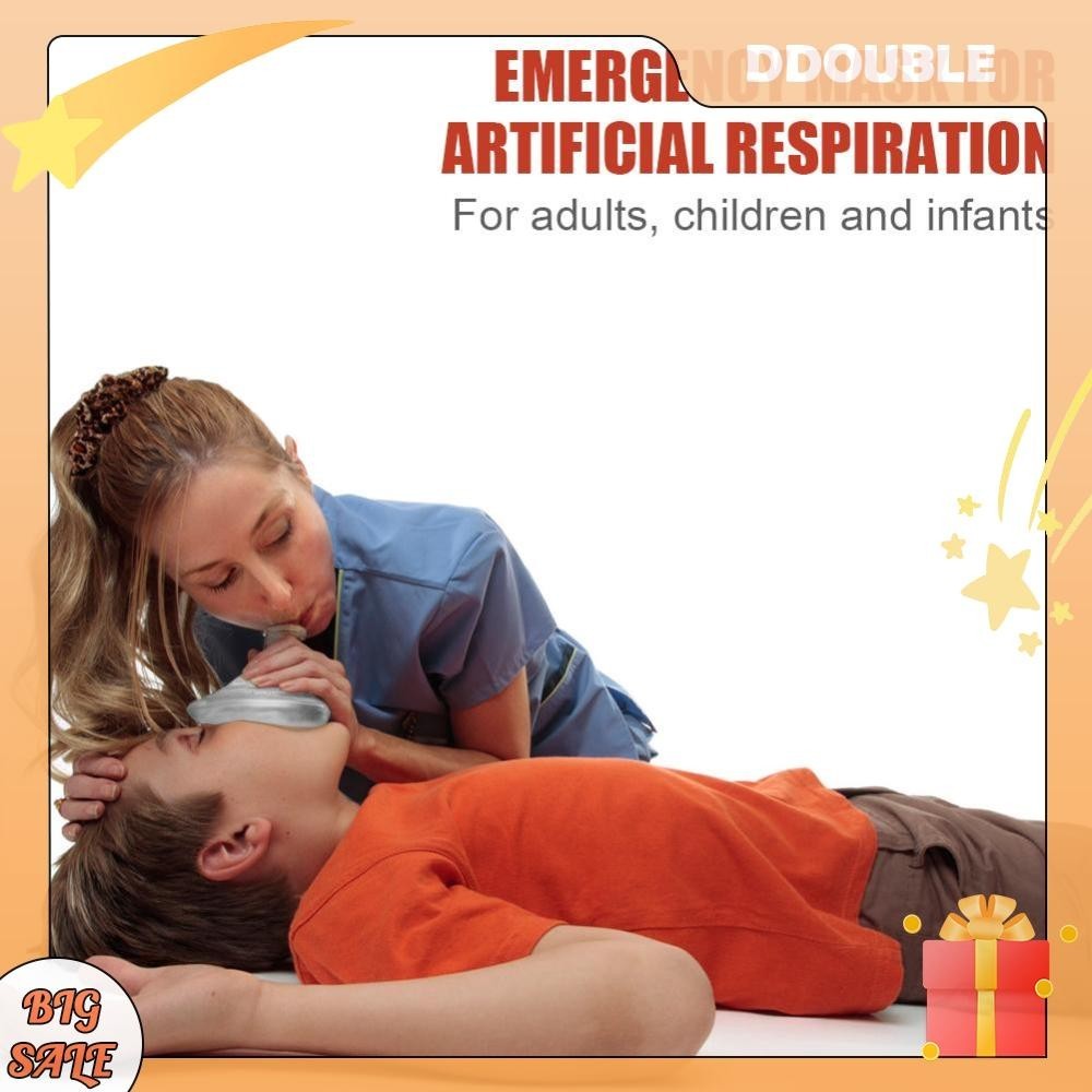 CPR Breathing Mask w/ One-Way Valve Reusable Artificial Respiration ...