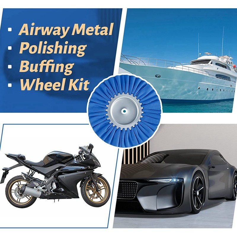 greenbranche 11 Pcs Airway Buffing Wheel Kit 8 Inch Polishing Wheel for