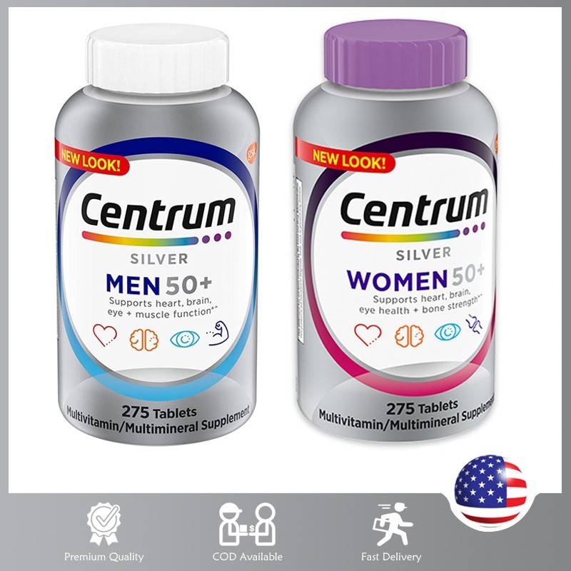Centrum Silver Women Men 50+ Multivitamins Multimineral 275 Tablets