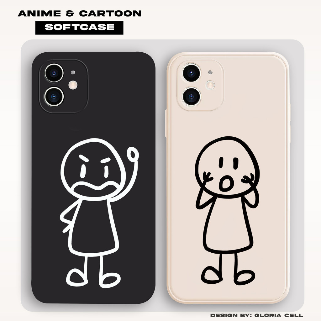 Case Samsung A05 A05S A14 A54 A13 A03S A04e A04 A12 A02S A52 A53 A32 A33  A10 M10 Stickman Cute Series GL428 Premium Softcase HP Anime and Cute  Design | Shopee Philippines