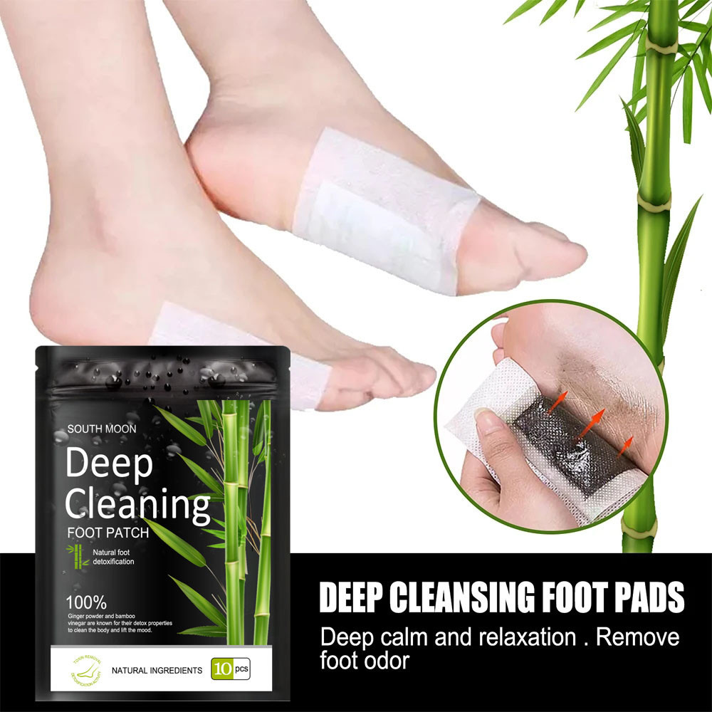 10pcs Detoxifying Foot Pads Allnatural Bamboo Foot Detoxifying Relief