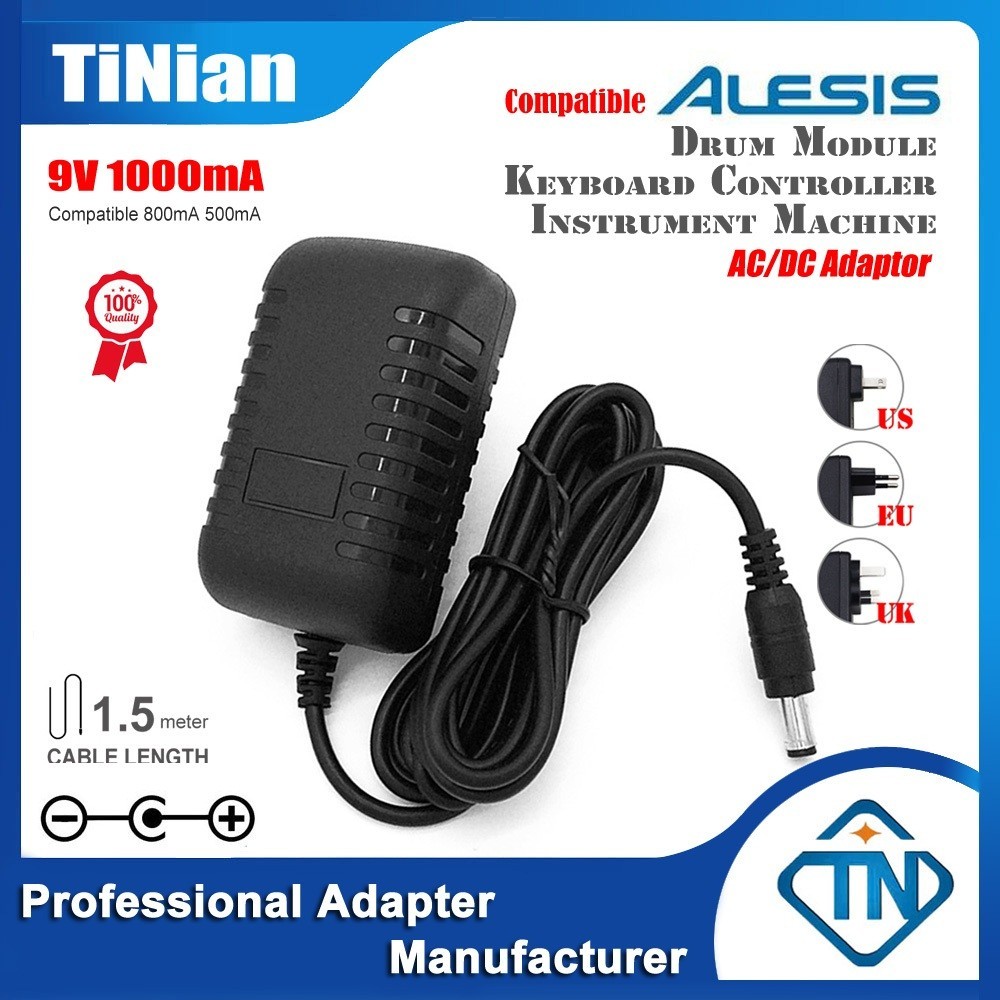 9V 1A 800mA 500mA AC/DC Adaptor for Alesis SamplePad 4 Pro PercPad 4 ...