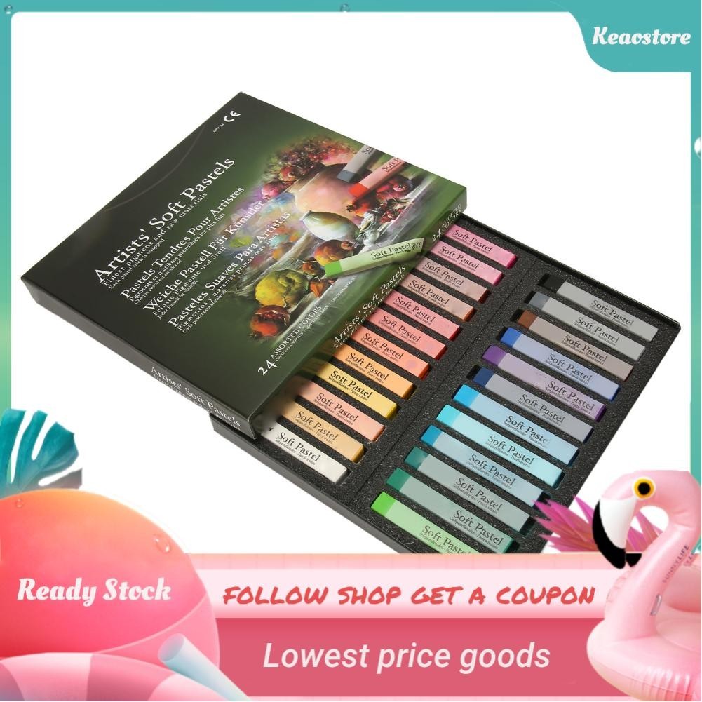 Soft Pastel Safe Easy To Clean Chalk Pastels Color Multipurpose 24