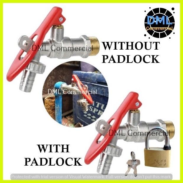 【hot sale】 (DML1116/1116+2103) 1 PC 1/2" Brass Lockable Hose Bibb