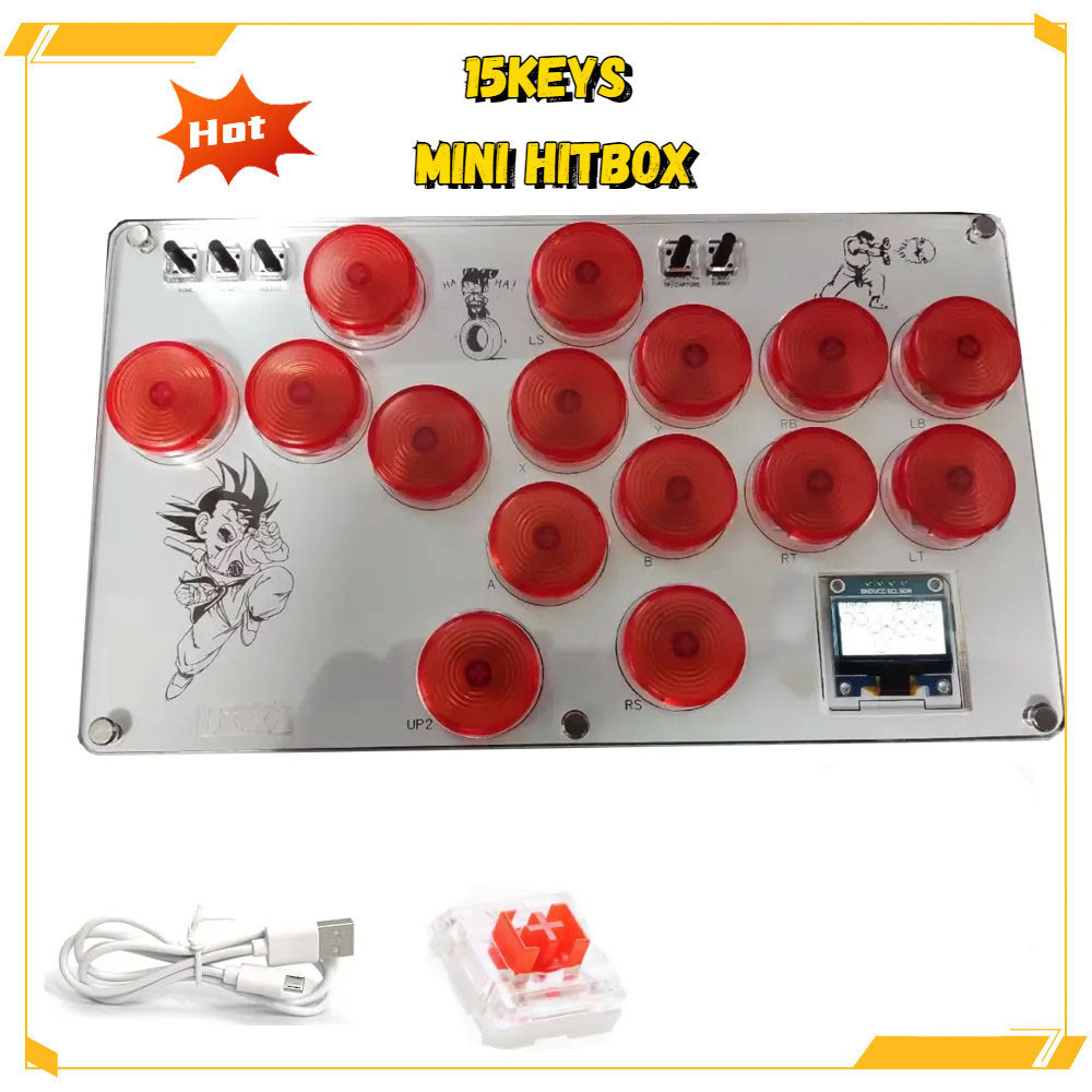 15 keys MINI HITBOX street fighter UltraThin All Buttons Leverless