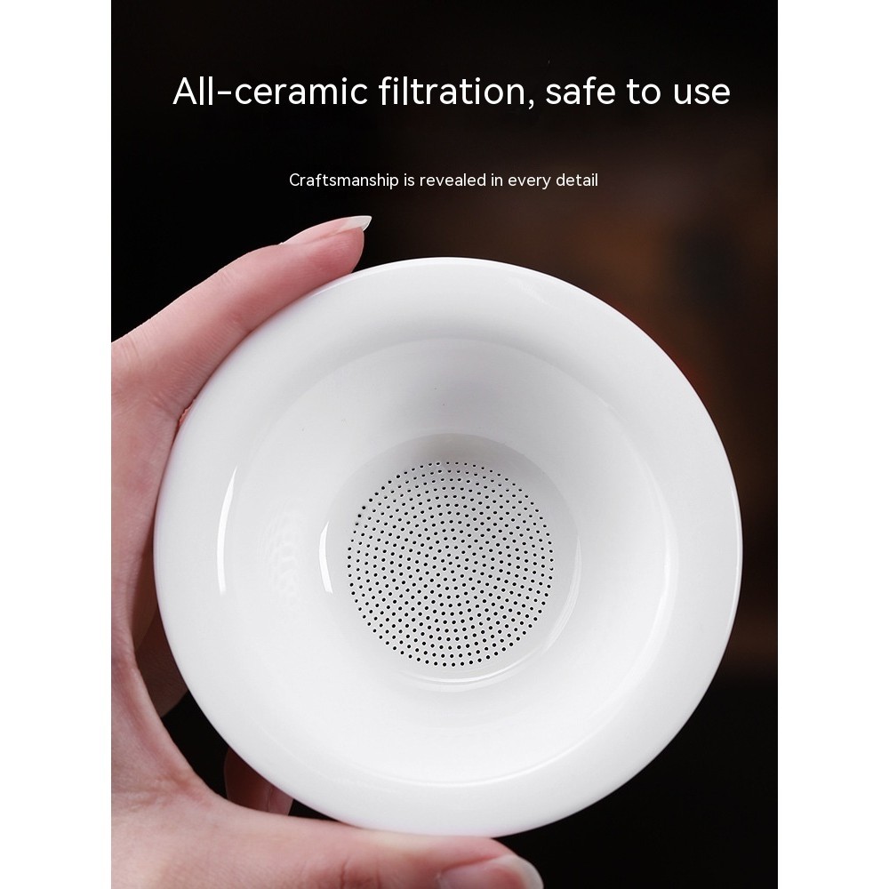Filter Mesh Tea/White Porcelain Tea Filter Mesh [Base Shape Random ...