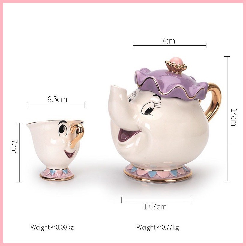 Mrs potts and chip tea set sale