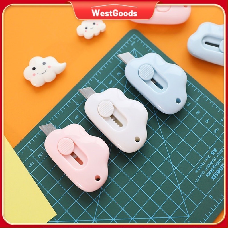 WG Mini Utility Knives Cloud Shaped Box Cutter Retractable Letter ...