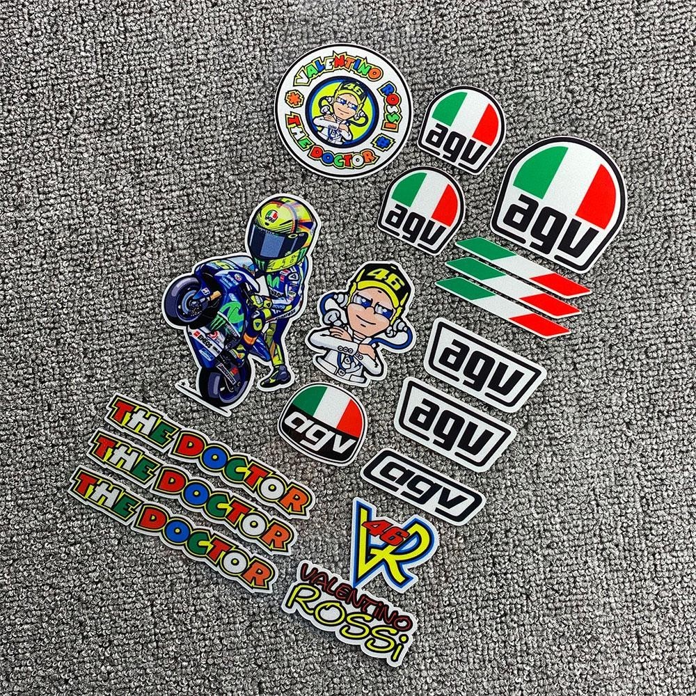 Sponsor Stickers A-GV Reflective Stickers Italian Three-color Stripes ...