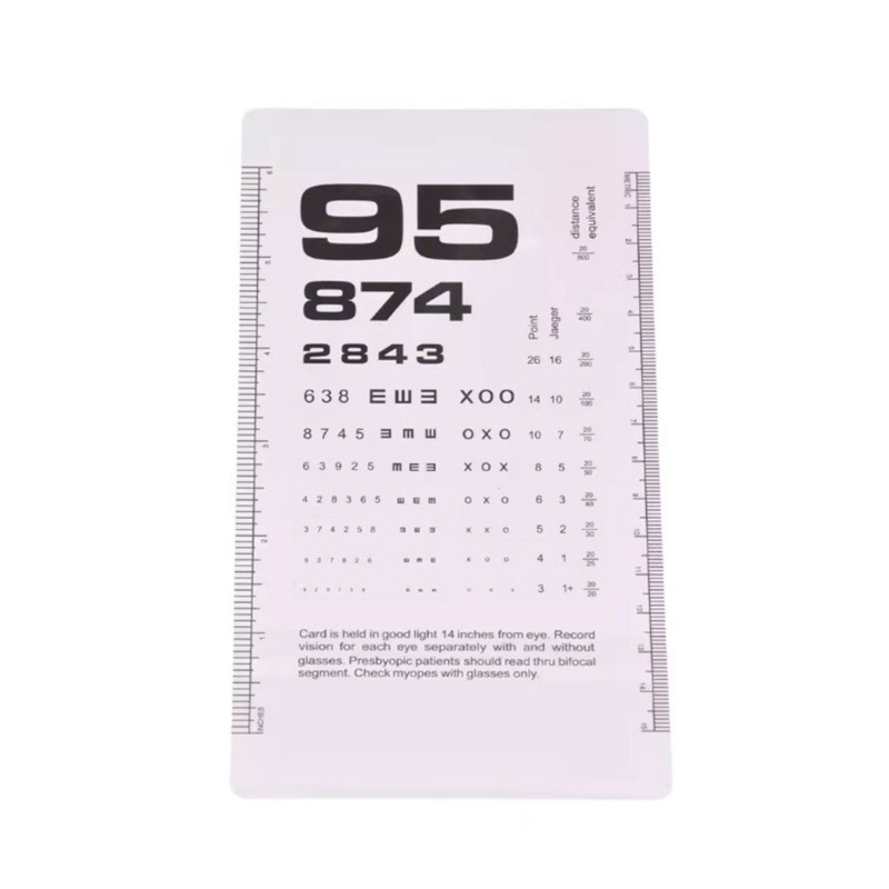 CH*【READY STOCK】 PD Ruler Eye Chart Eye Occluder Pocket Double Side Eye ...