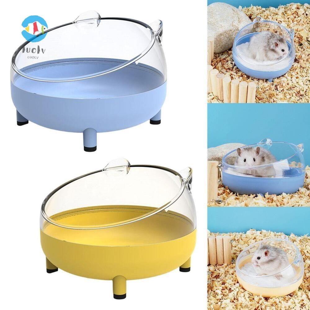 Image showcasing LUOLUVO Hamster Sand Bath Container Beautiful For Mice Rabbit Pets ...