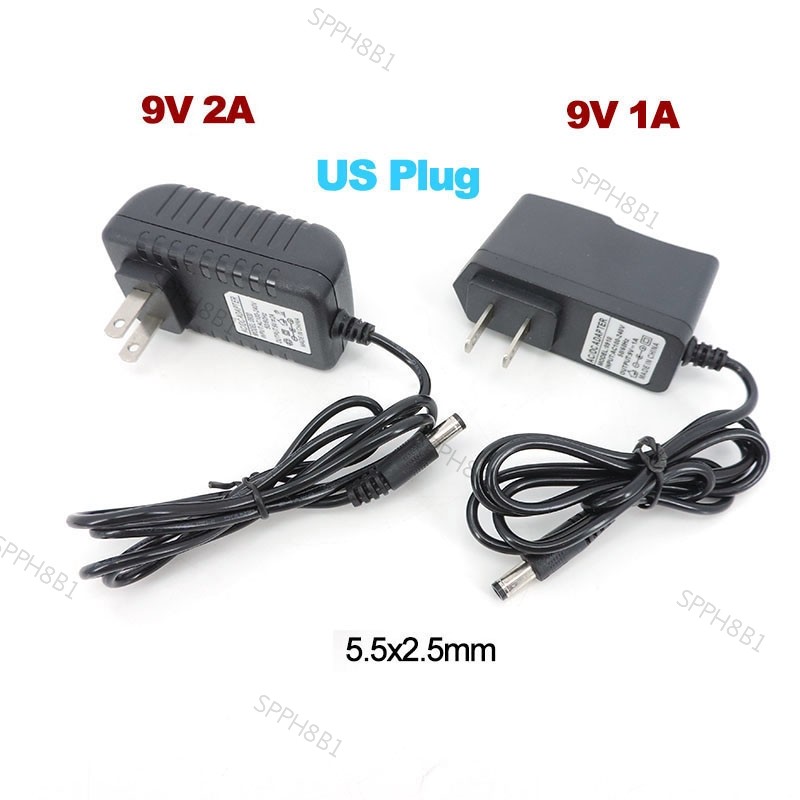 AC to DC 9 volt 9V 1A 2A 1000ma 2000ma power supply adapter Supply ...