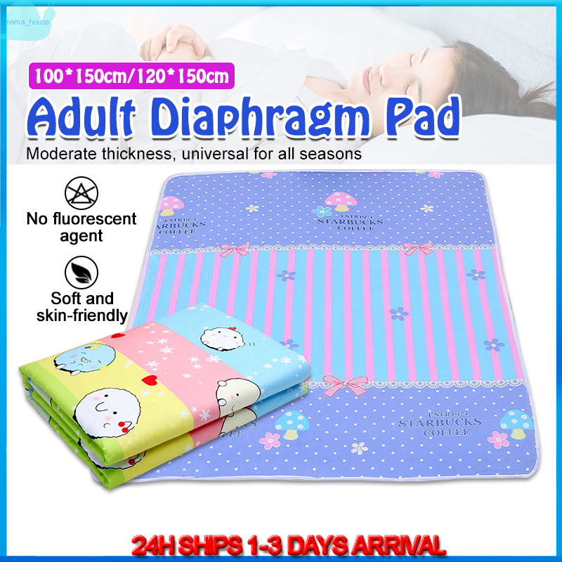 100x150cm Baby Adult Menstrual Leakproof Diaper Changing Mat Pad Cotton ...