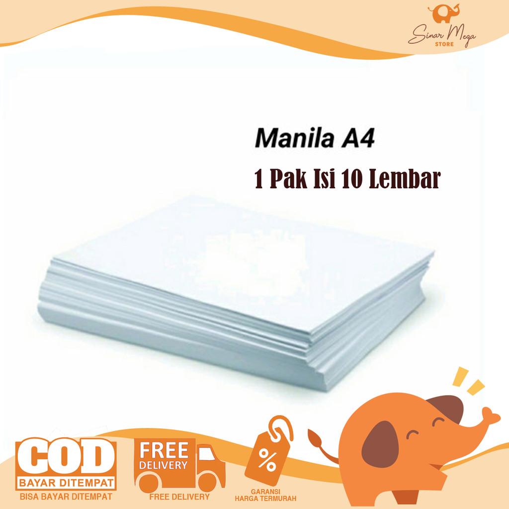 A4 White Manila Cardboard / White A4 Size Manila Cardboard | Shopee ...